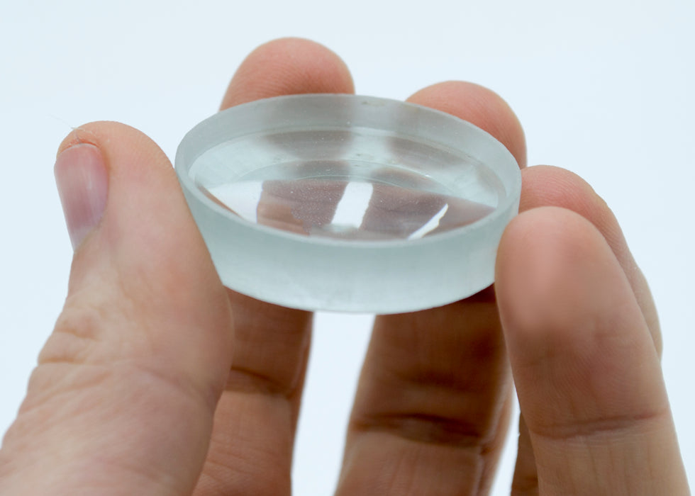 Double Concave Lens, 50mm Focal Length, 1.5" (38mm) Diameter - Spherical, Optically Worked Glass Lens - Ground Edges, Polished - Great for Physics Classrooms - Eisco Labs