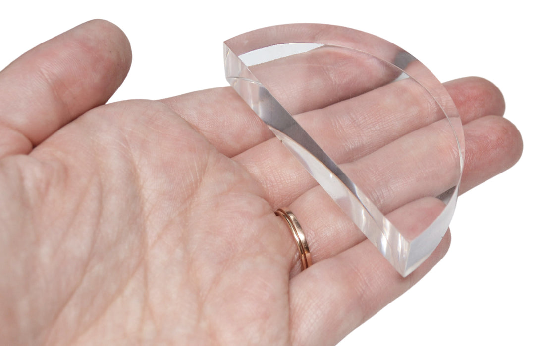 Semicircular Block, 3 Inch - Acrylic - Polished Sides