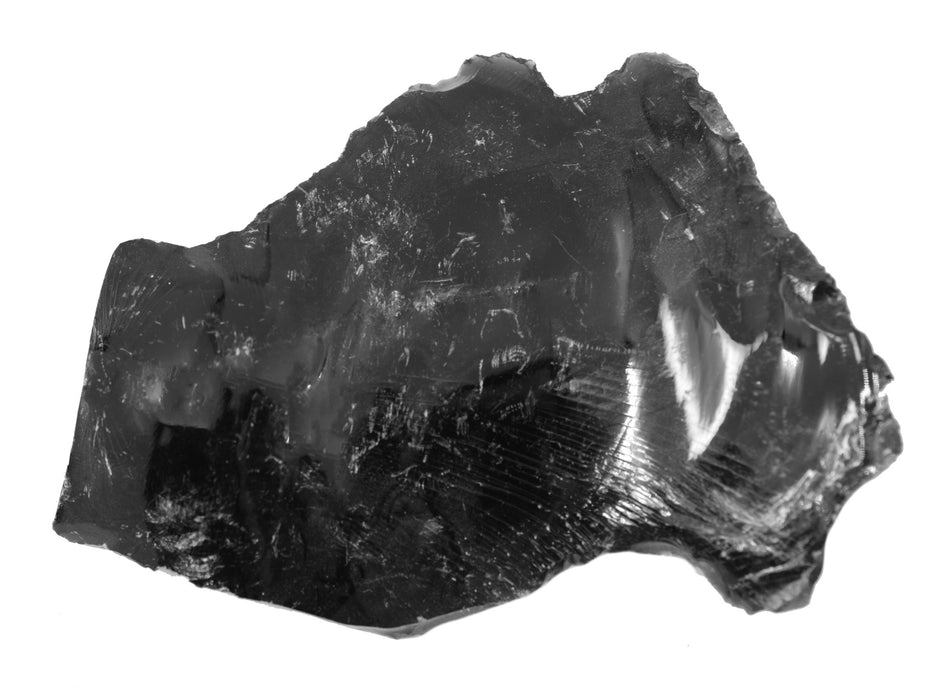 Raw Obsidian, Igneous Rock Specimen - Hand Sample, ± 2.75"