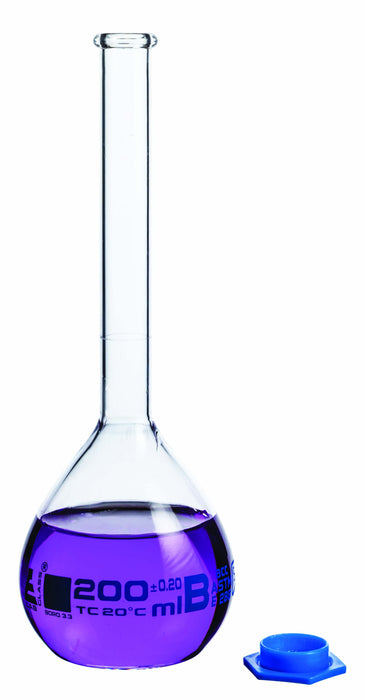 Flasks Volumetric - Snap Cap Class - B, 200 ml, Blue Graduation