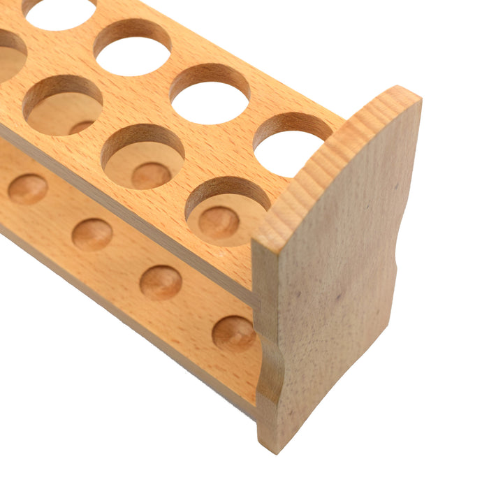 Test Tube Rack - Holds 12 x 28mm Tubes - Hardwood