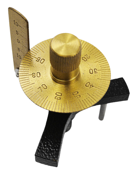 Spherometer, 2.5 Inch - For Use in Measuring the Radius of Curvature of Spherical Lenses - Brass & Stainless Steel