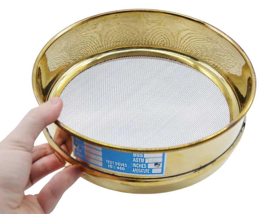 Test Sieve, 8 Inch - Full Height - ASTM No. 18 (1.0mm) - Brass & Stainless Steel