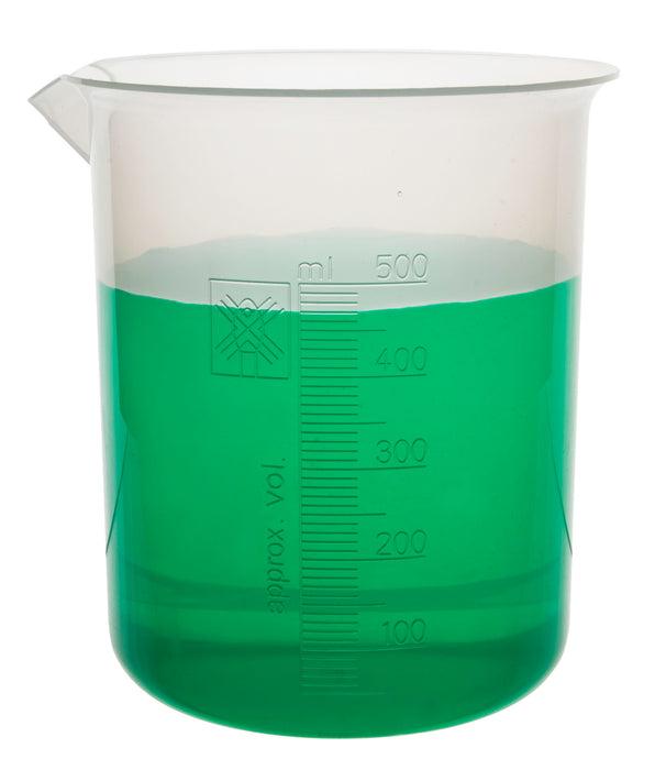 500ml polypropylene beaker filled