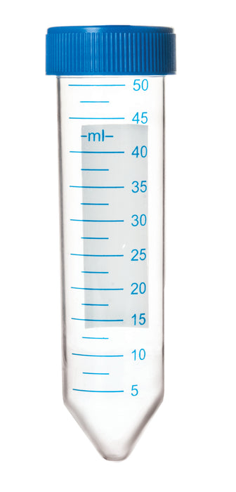 Eisco Labs Polypropylene 50mL Centrifuge Tubes; Pack of 50