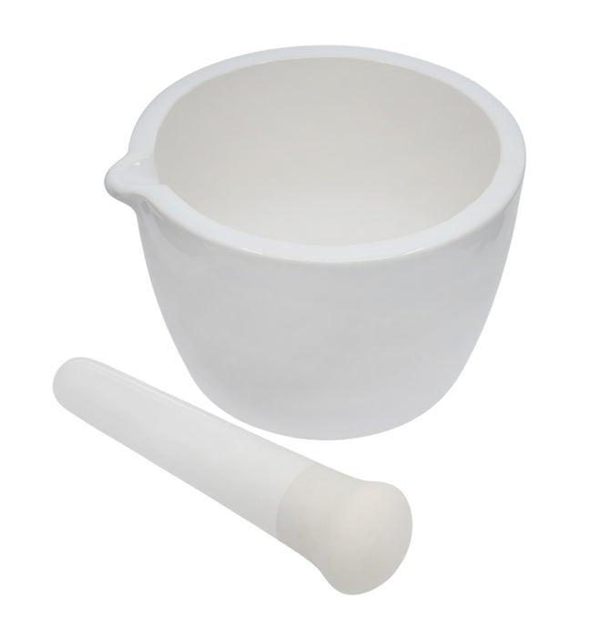 Mortar & Pestle, 275mL - 115mm - Porcelain, Unglazed Grinding Surface