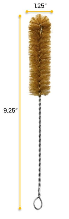 12PK Bristle Cleaning Brushes, 9.25" - Fan Shaped Ends - 1.25" Diameter