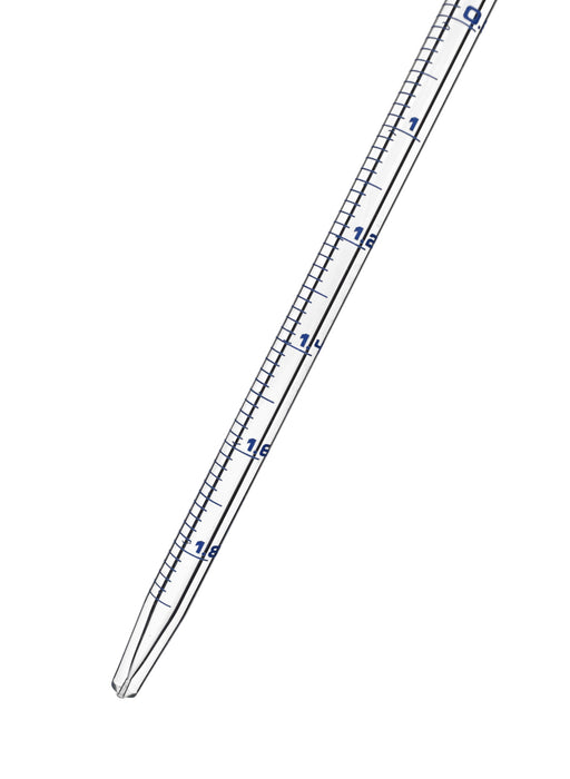 Serological Pipette, 2ml - Class A - Tolerance ±0.010ml  - Borosilicate 3.3 Glass