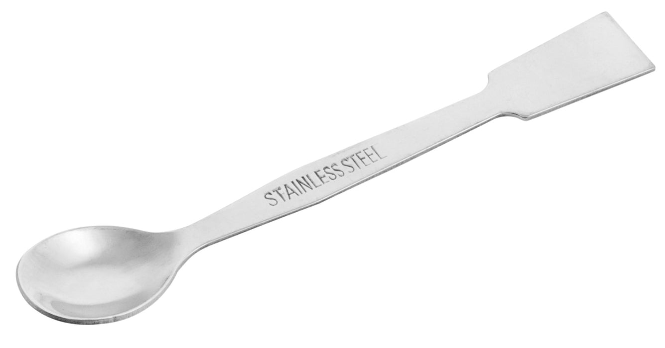 Scoop with Spatula, 7.9 Inch - Stainless Steel