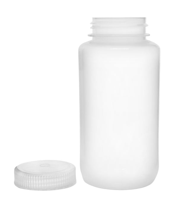 12PK Reagent Bottles, 1000ml - Wide Neck with Screw Cap - Polypropylene