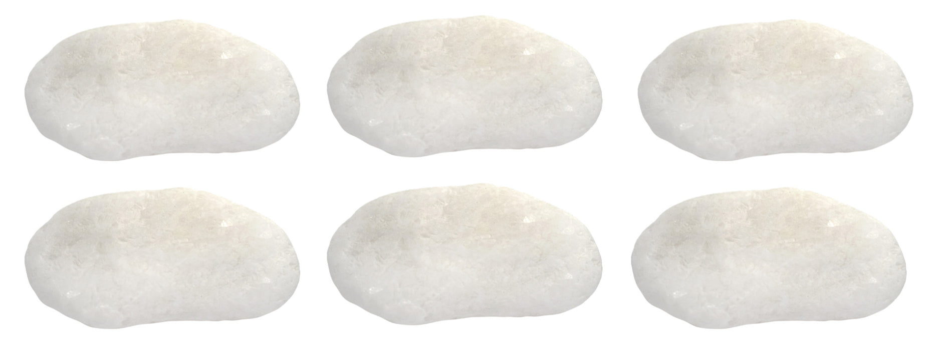 6PK Raw Fine White Marble, Metamorphic Rock Specimens, ± 1" Each