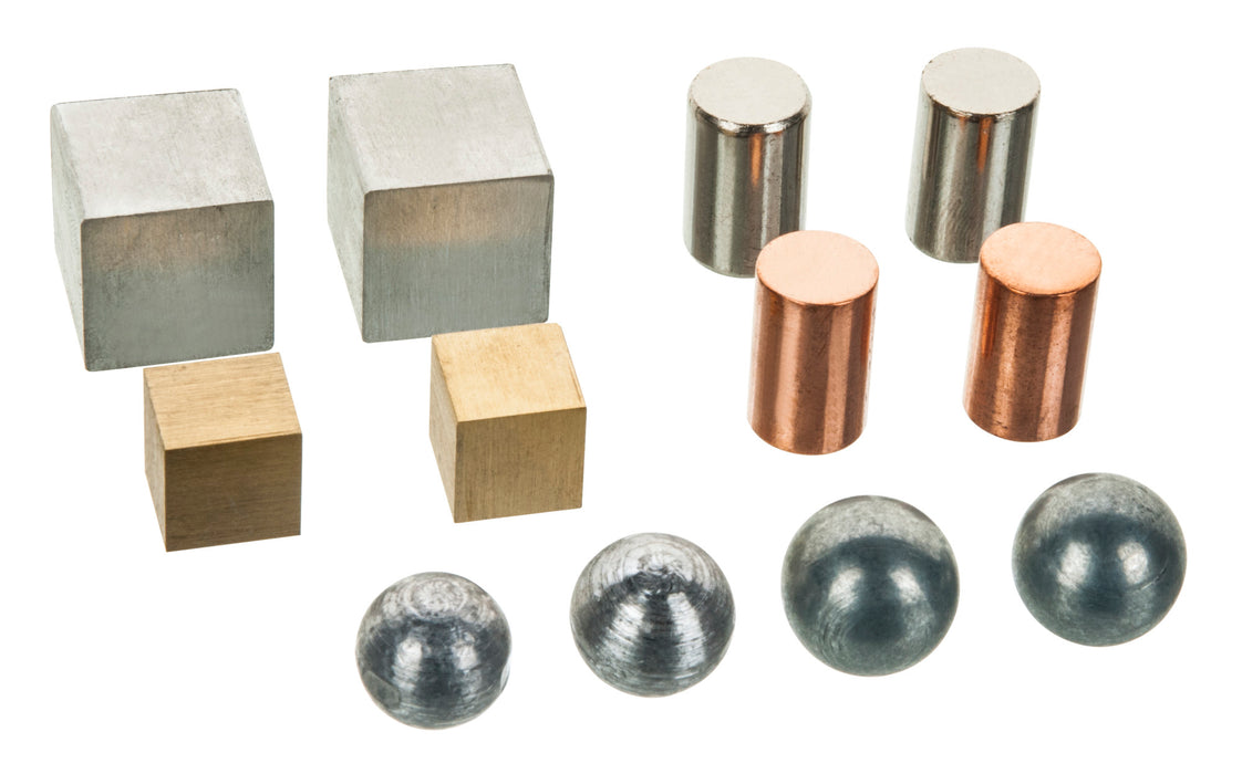 12 Piece Density Metals Variety Set - Includes Brass, Iron, Aluminum, Copper, Zinc & Lead