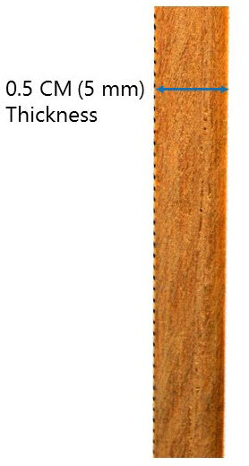 Double-Sided Hardwood Meter Stick - Metal End Caps - Metric Centimeters