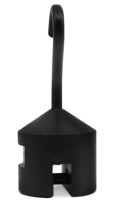 Hooked Iron Weight, 50g - with Bottom Slot - Powder Coated Steel