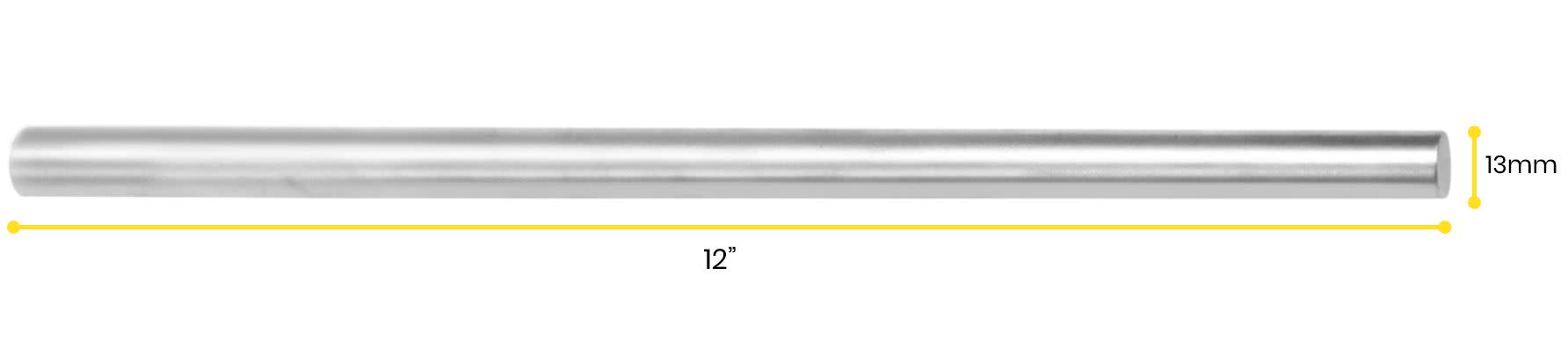 Retort Stand Rod, 12" (30cm) - Aluminum - Unthreaded, Support Bar