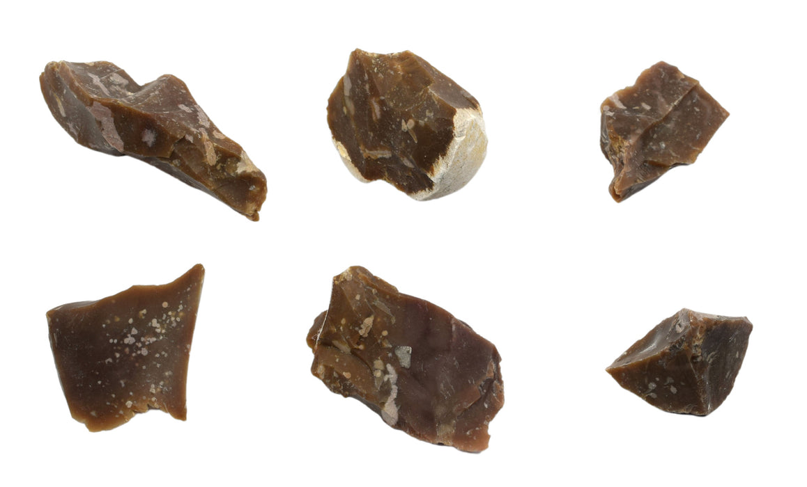 6PK Raw Chert, Mineral Specimens, ?? 1" Each