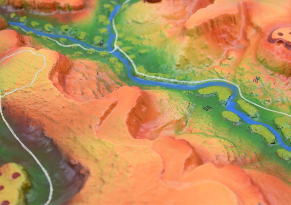 8 Piece Landform Model Set, 37 Inch - Investigate Geographical and Geological Features
