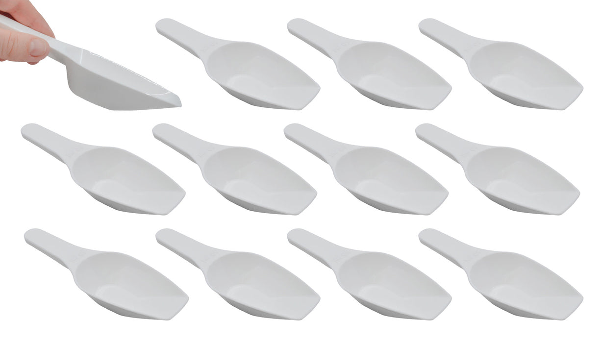 12PK Scoops, 50mL - Flat Bottom - Polypropylene