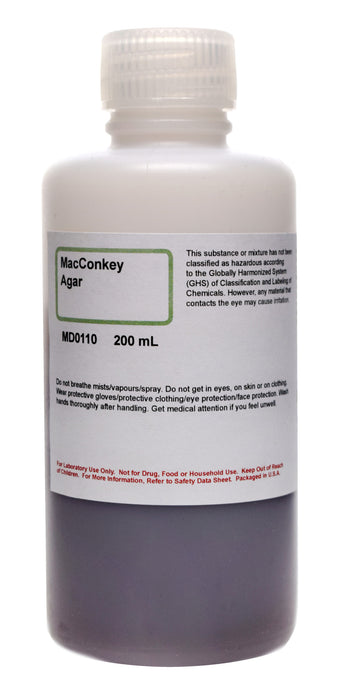 Prepared MacConkey Agar, 200 ml, Pack of 24 - Selective and Differentiating Growth Medium - Innovating Science