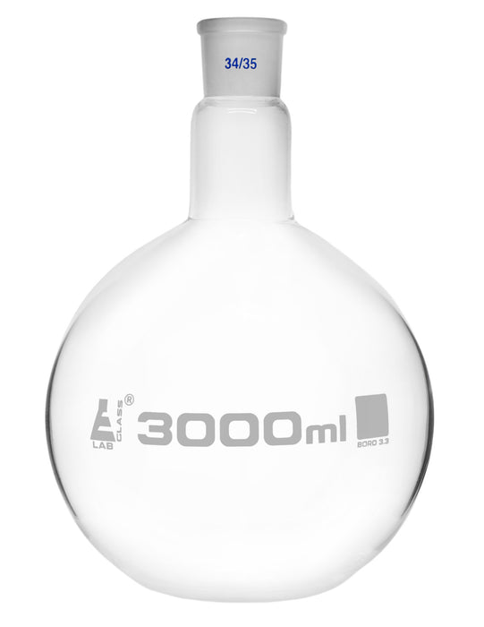 Florence Boiling Flask, 3000ml - 34/35 Joint - Flat Bottom - Borosilicate Glass