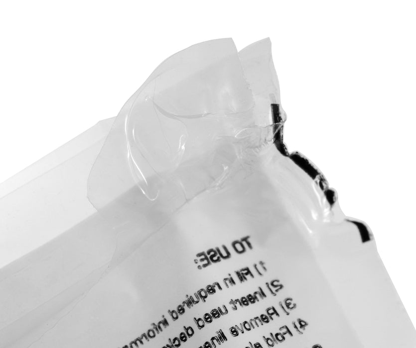 100pk Evidence Bags, 6" x 9" - Premium, Tamper Resistant Bags - Fold Over Sealing Enclosure, Transparent 2.5 Mil Coextruded Polyethylene - SECUR-PAK