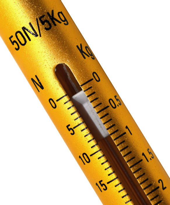 Economy Dynamometer, Aluminum - 5kg / 50N - Zero-Point Calibration Capability - High Resolution Scale, Spring Balance - Classroom Quality - hBARSCI