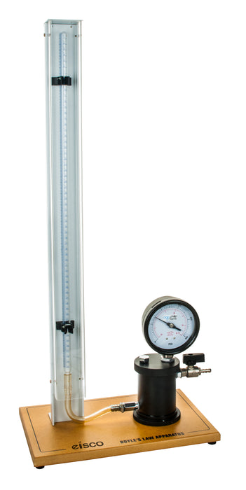 Deluxe Boyle's Law Apparatus, Enhanced Safety and Observation Features, No Mercury Required, Includes Colored Oil - Eisco Labs