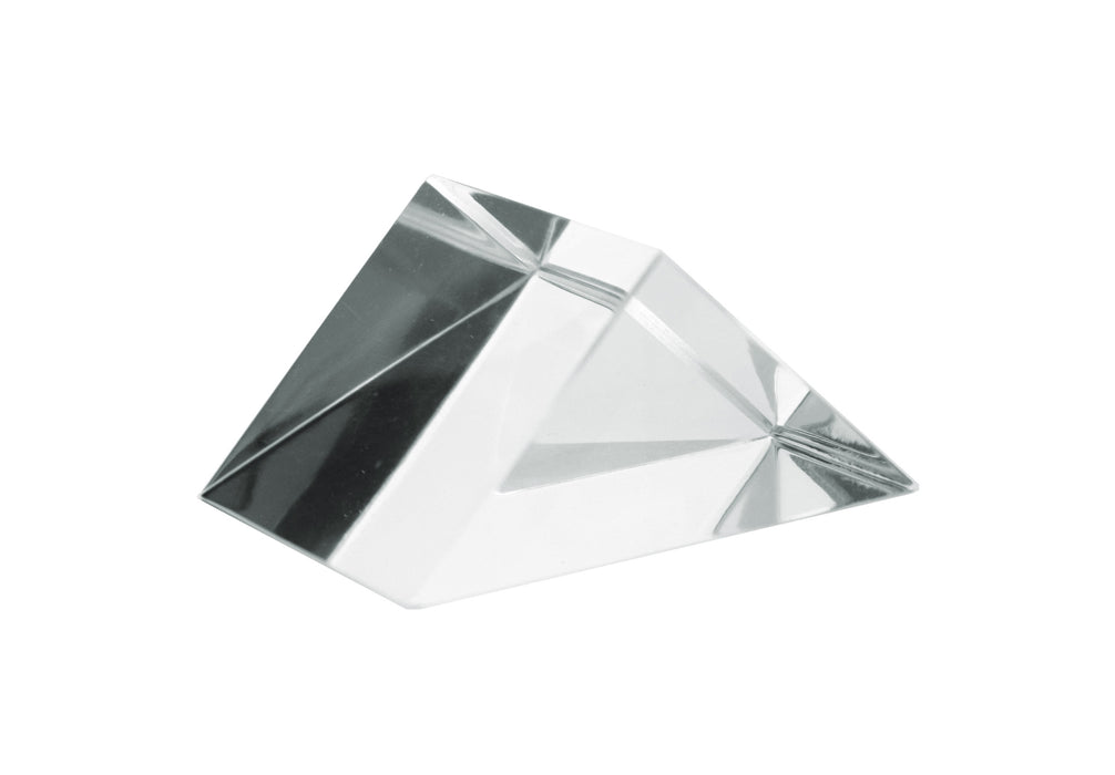Right Angled Prism - 25mm Length, 35mm Hypotenuse - 90 x 45 x 45 Degree Angles - Acrylic