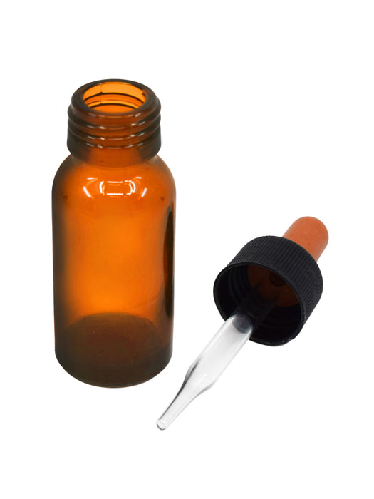 Dropping Bottle, 30mL - Amber - Screw Cap - Soda Glass