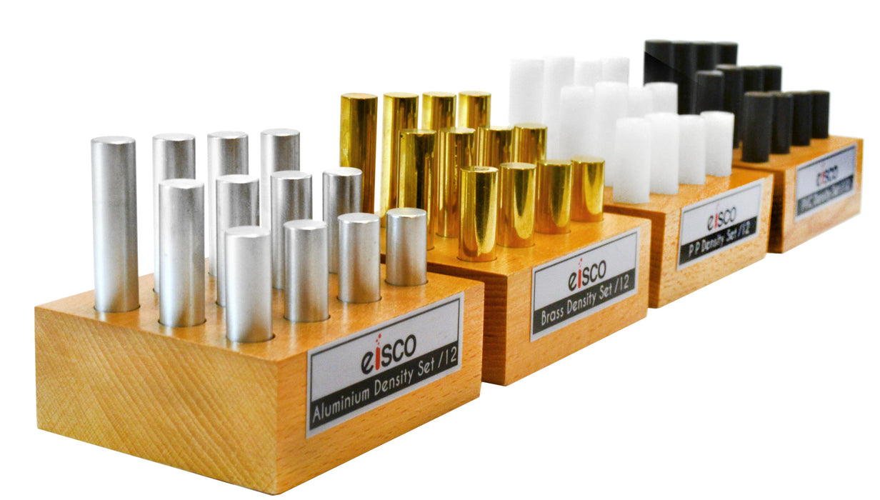 48 Piece Density Cylinder Super Set - Includes Brass, Aluminum, PVC & Polypropylene