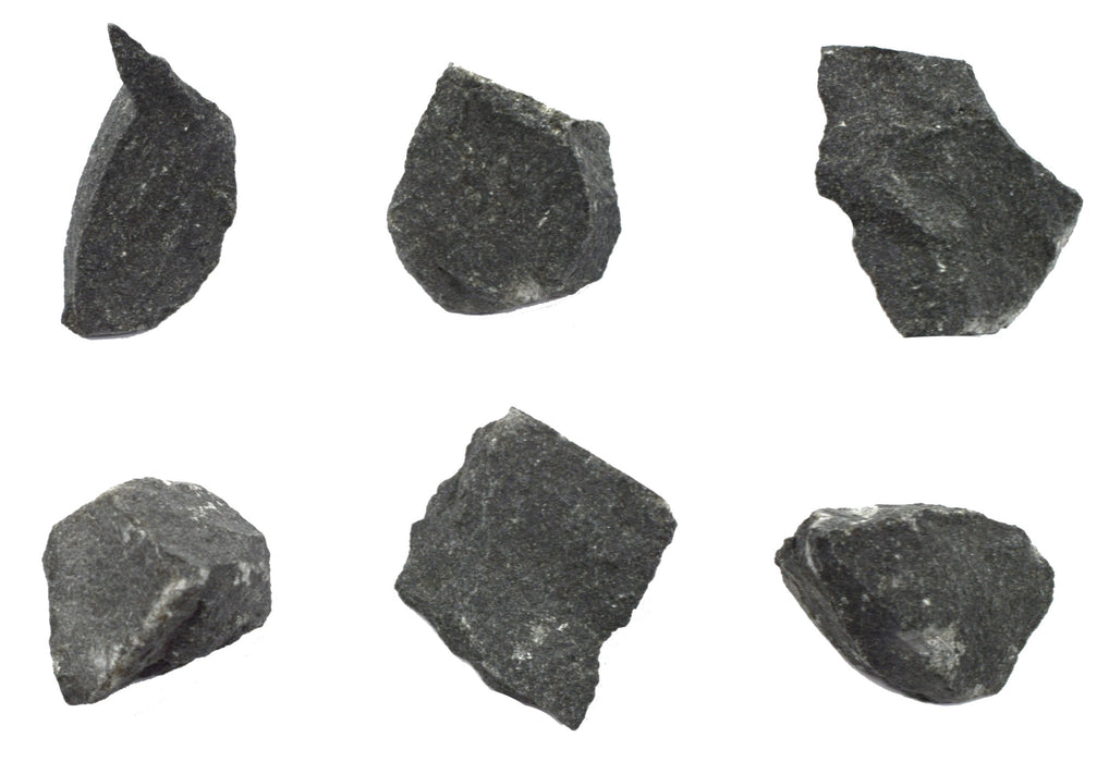 6PK Raw Basalt, Igneous Rock Specimens, ± 1" Each