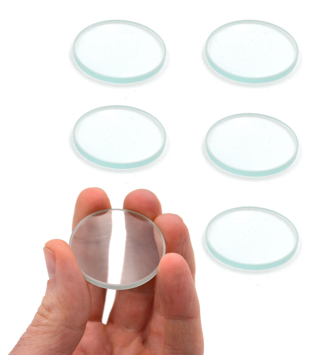 6pc Optical Lens Set, 1.5" - 200mm, 300mm, 500mm Focal Lengths - 3 Double Convex & 3 Double Concave, 1.5" (38mm) Diameter Lenses - Optically True Glass - Ground, Beveled Edges - Eisco Labs