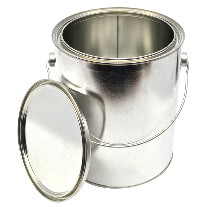 1 Gallon Metal Paint Can with Ears, Bail, and Lid - Made in the USA from Partially Recycled Metal - 100% Recyclable
