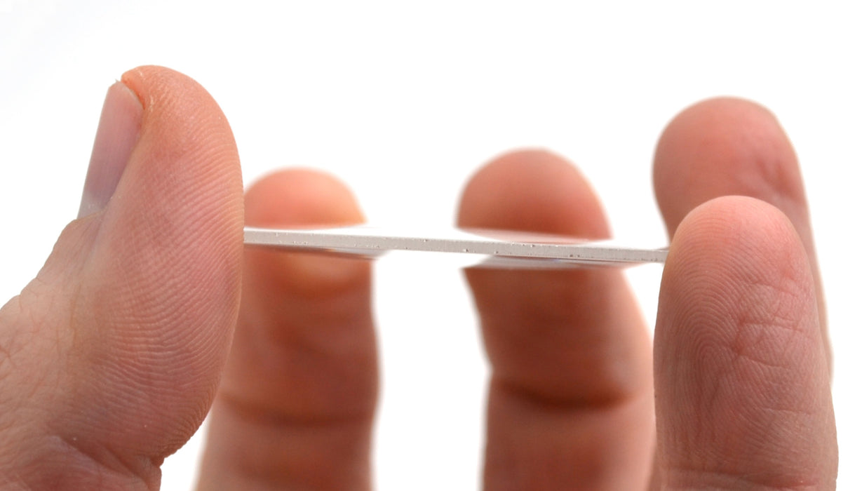 Round Double Convex Optical Glass Lens - 2" (50mm) Diameter - 50mm Focal Length - 3.5mm Thick Approx. - Eisco Labs