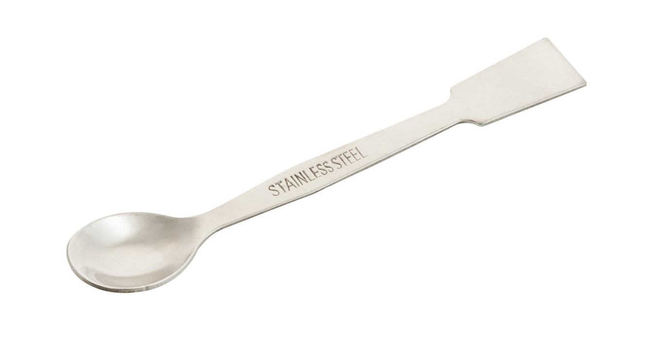 Scoop with Spatula, 4.9 Inch - Stainless Steel