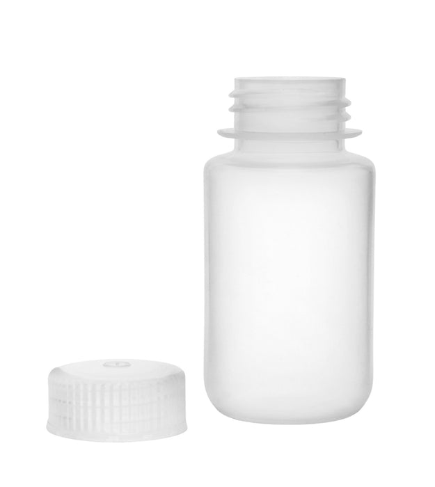 12PK Reagent Bottles, 125ml - Wide Neck with Screw Cap - Polypropylene