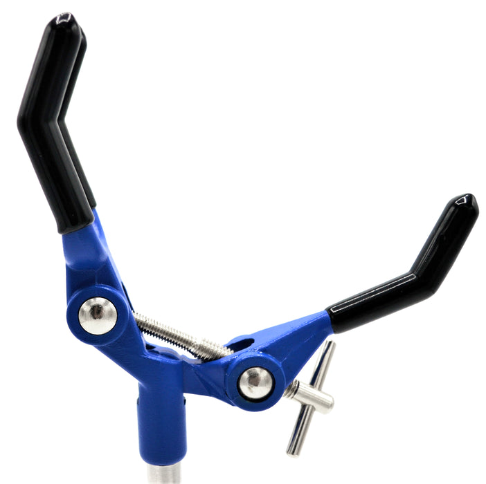 3 Finger Extension Clamp on Stainless Steel Rod - 3.4" Max Opening