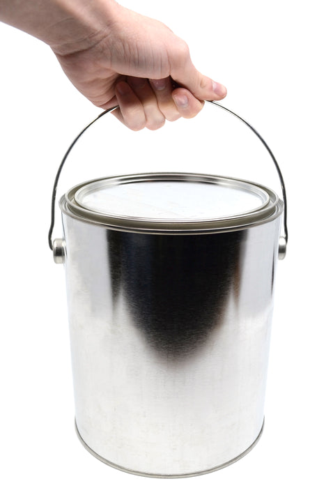 1 Gallon Metal Paint Can with Ears, Bail, and Lid - Made in the USA from Partially Recycled Metal - 100% Recyclable