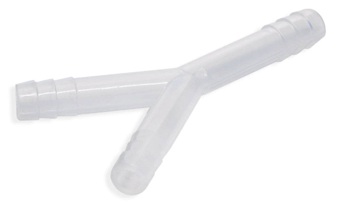 Y-shaped 3-Way Barbed Drip Tubing Connector, 10mm - Polypropylene - Eisco Labs