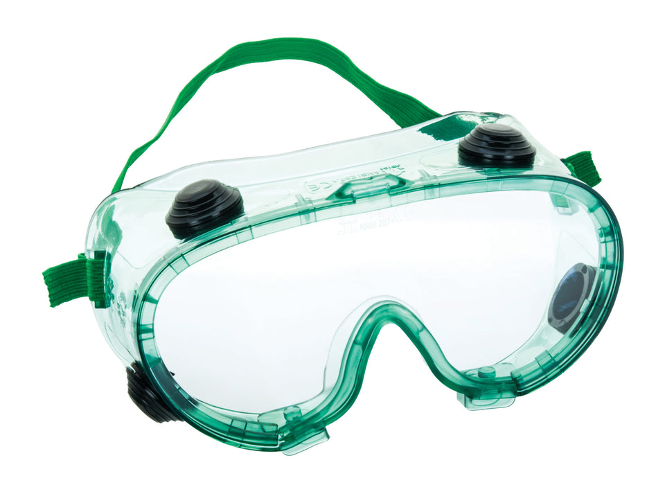 10PK Safety Goggles - Indirectly Vented, Anti-Fog - Adjustable Fit