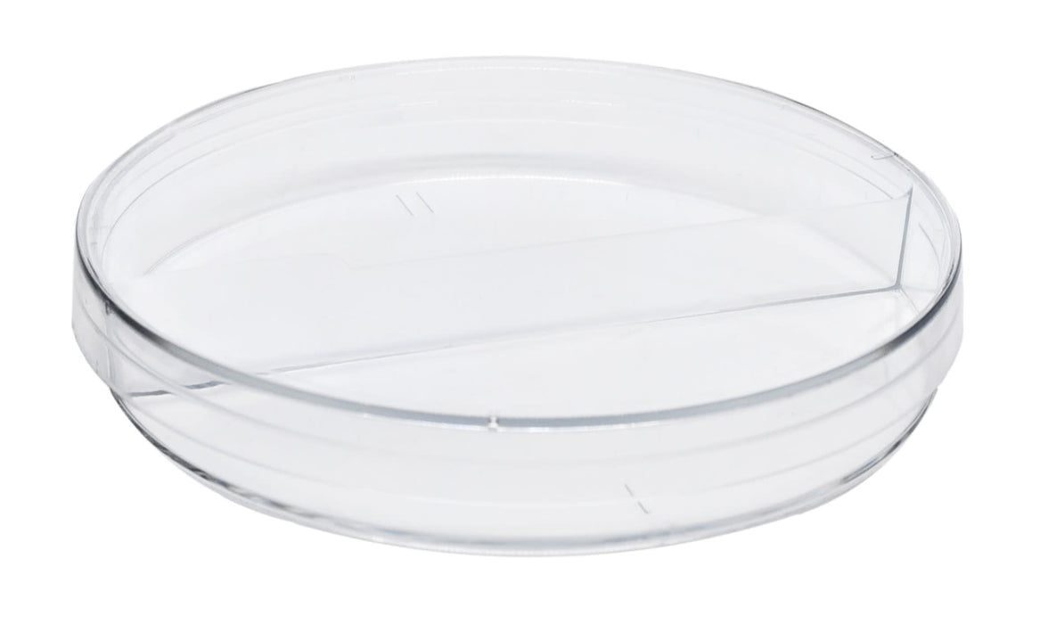 25PK Petri Dishes - 90 x 15mm - Two Compartments - Polystyrene