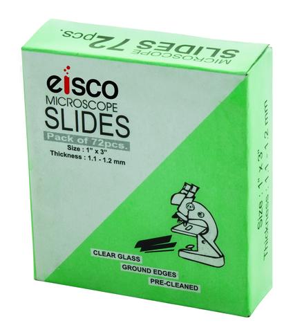 Microscope Slides, Glass - 72 pack - 1"x3" - Eisco Labs