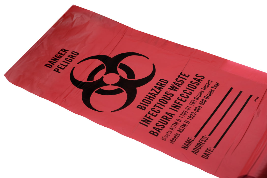 Biohazard Can Liners, 24" x 31" - 250 Count - 12-16 Gallon
