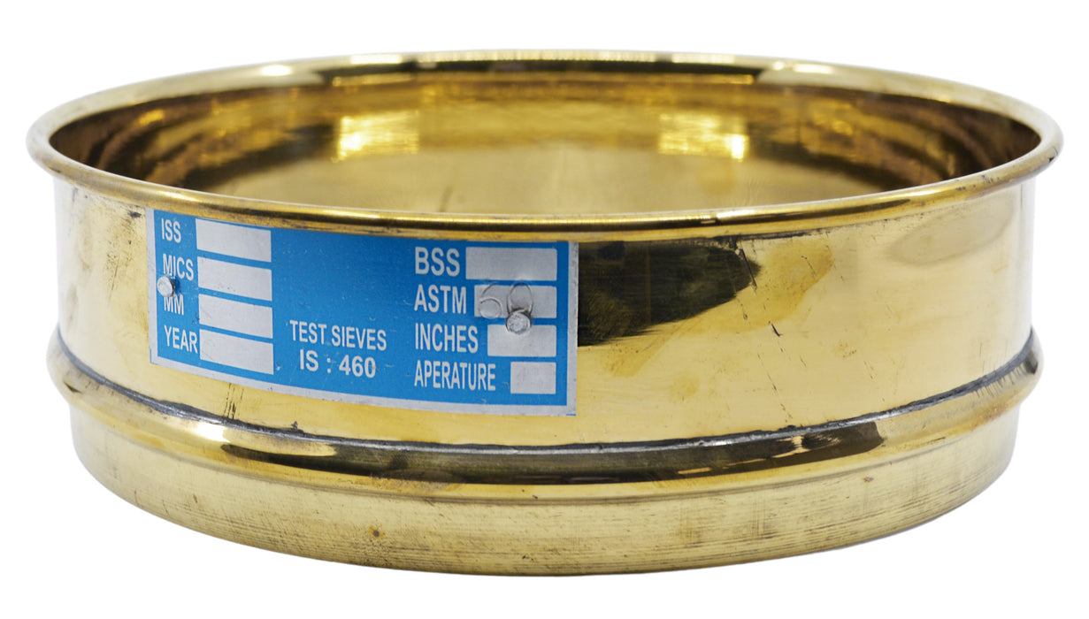 Test Sieve, 8 Inch - Full Height - ASTM No. 60 (250µm) - Brass & Stainless Steel
