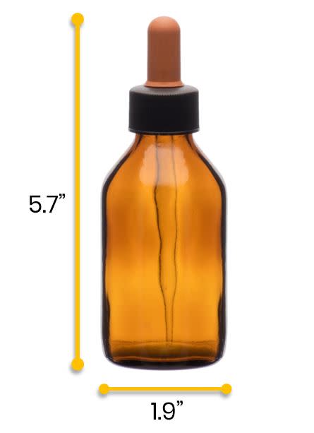 Dropping Bottle, 100mL - Amber - Screw Cap - Soda Glass