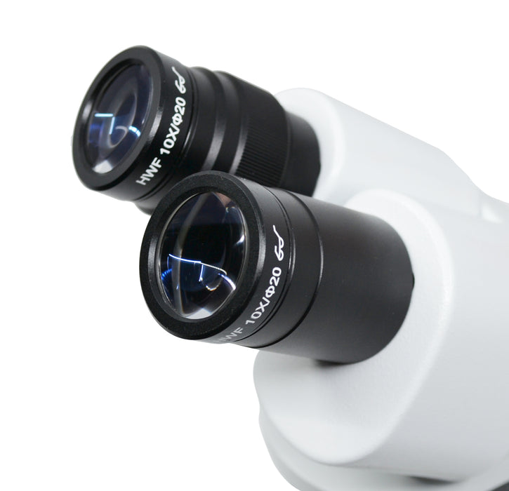 Premium Binocular Stereo Microscope, Dual Magnification, Dual Illumination - Eisco Labs