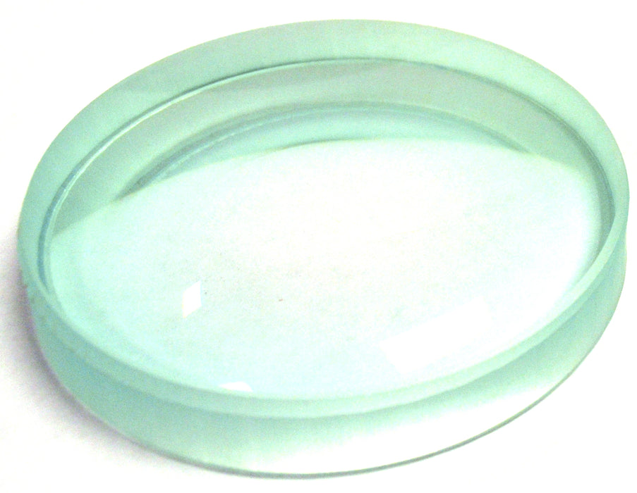 Optical Glass Lens, 3" (75mm) - 200mm Focal Length - Ground, Beveled Edges - For Use as Top Spinning Base