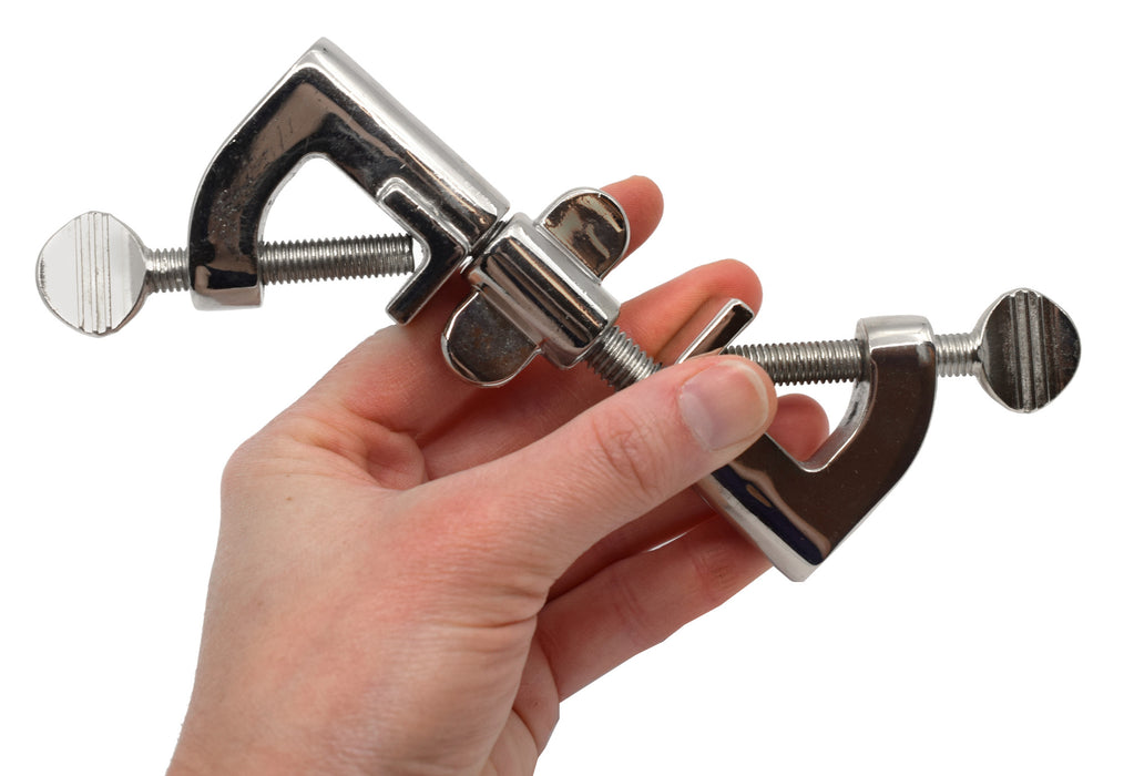 Swivel Clamp Holder - Screw Adjustable, Tilt Clamps at Any Angle - Eisco Labs