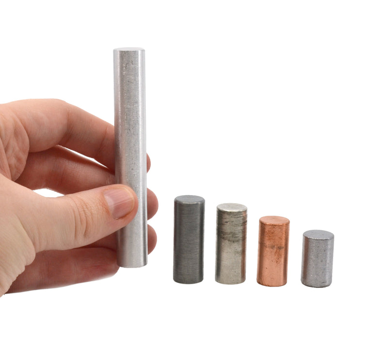 5 Piece Equal Mass Cylinder Set - Includes Zinc, Copper, Aluminum, Tin & Lead