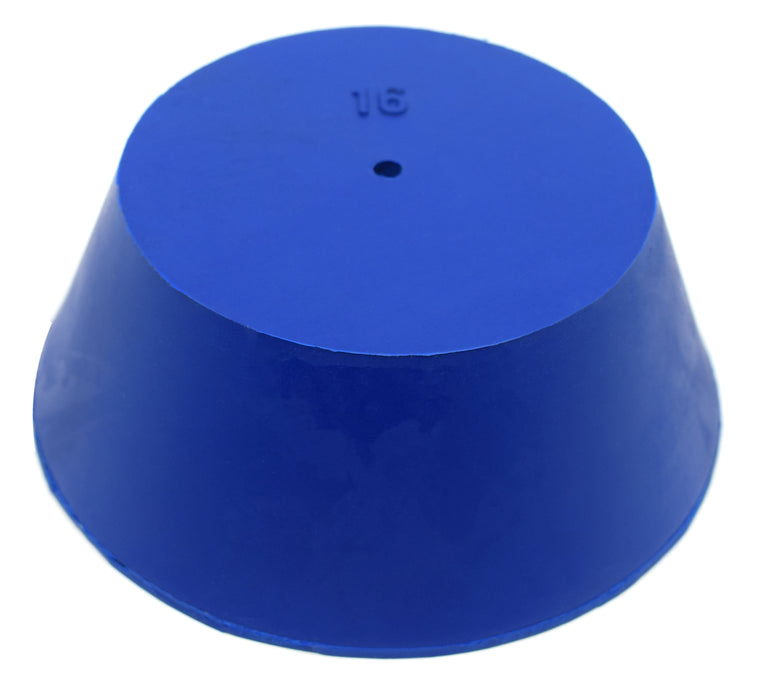 10PK Neoprene Stoppers, 1 Hole - ASTM - Size: #16 - 90mm Bottom, 127mm Top, 50mm Length